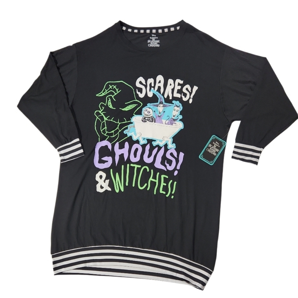 Nightmare Before Christmas Women’s Sleepshirt Nightgown Oversize S(4-6)
